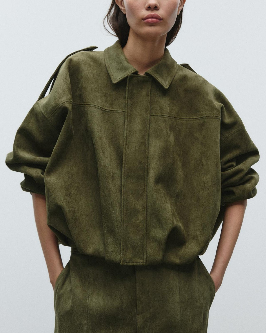 SAMMY Suede Bomber Jacket